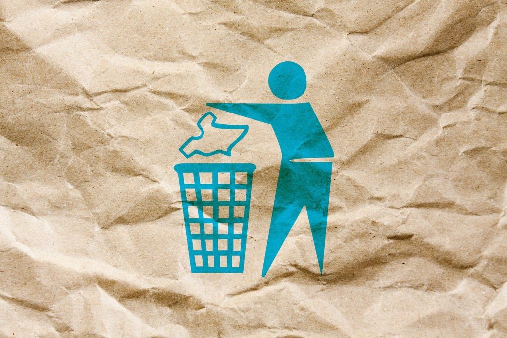 Recycle symbol on brown paper