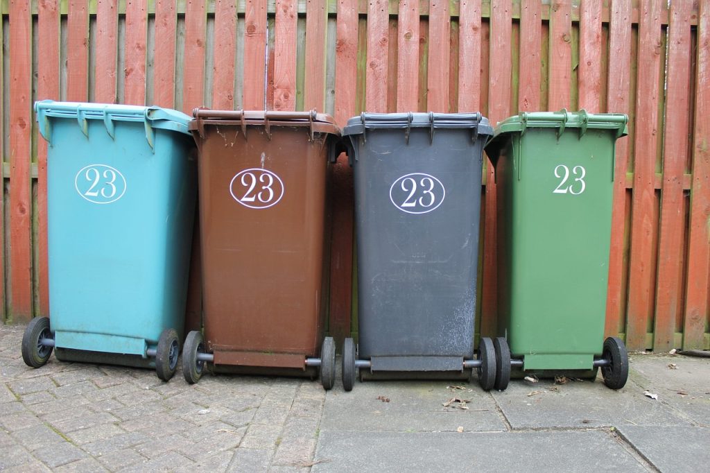 Wheelie bins for recycling